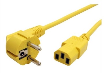 Kabel zasilający do monitora IEC320-C13 żółty