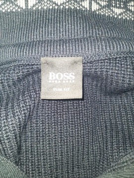 Hugo Boss Slim fit Wełniany sweter męski Rozmiar L