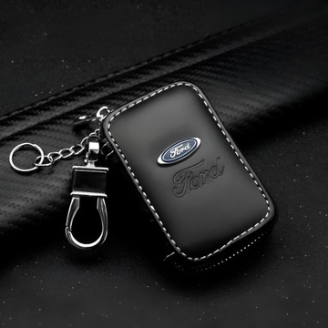 ETUI SASZETKA POKROWIEC NA KLUCZE KLUCZYK SAMOCHODOWY LOGO FORD EKOSKÓRA