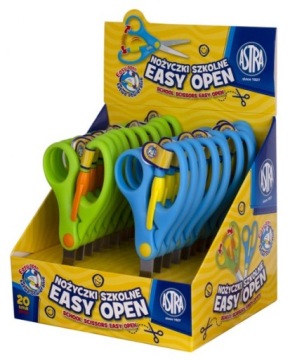 Ножиці шкільні ASTRA Easy Open 13 см зелені