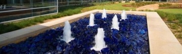 СТЕКЛО ГОЛУБОЙ КАМЕНЬ ГОЛУБОЕ СТЕКЛО ДЛЯ ГАБИОНОВ 20кг 5-10см