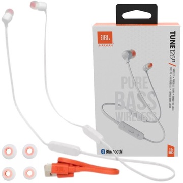 SŁUCHAWKI BEZPRZEWODOWE JBL DOKANAŁOWE BLUETOOTH Z MIKROFONEM SPORTOWE NOWE