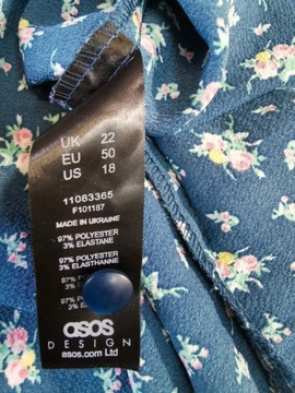 Asos sukienka luźna zwiewna kwiaty maxi 50