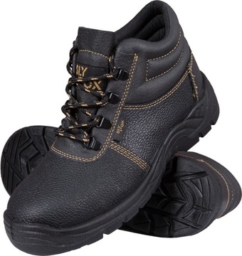 Buty robocze trzewiki skórzane ochronne podnosek