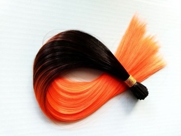 ПРЯДКИ ДЛЯ ВОЛОС ЦВЕТ ОМБРЕ, КОЛЬЦА, 10 ШТ.