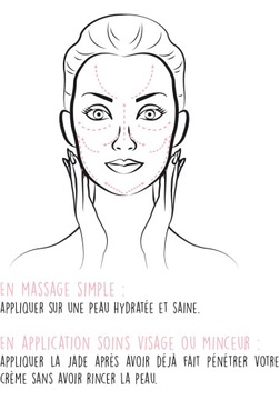 ЖАДЕИТ МАССАЖНЫЙ ВАЛИК ДЛЯ ЛИЦА + ГУА ША Франция