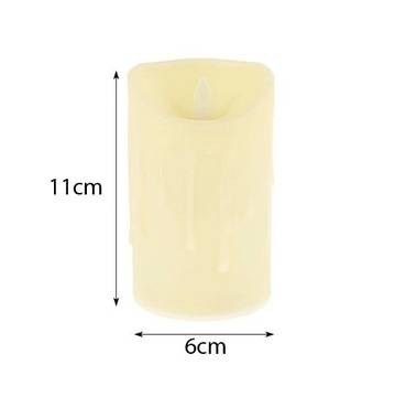 НАБОР СВЕТОДИОДНЫХ СВЕЧ, 12 шт. ВСТАВКА С ДВИЖУЩИМСЯ ПЛАМЕНЕМ 11 СМ