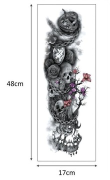 ВРЕМЕННАЯ МОЮЩАЯСЯ ТАТУ-РУКАВ С ЦВЕТАМИ РОЗАМИ