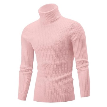 New Men's Turtleneck Sweater Casual Men's Knitted