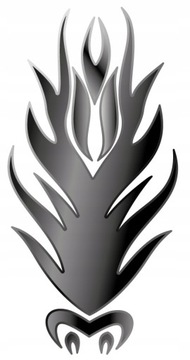 NAKLEJKA TRIBAL Motor Kask czarny