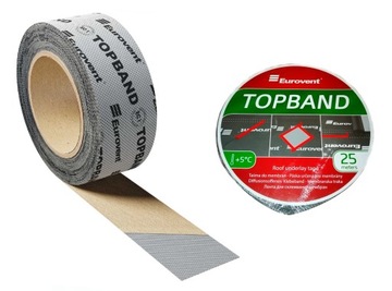 EUROVENT TOPBAND КРОВЕЛЬНАЯ МЕМБРАННАЯ ЛЕНТА СКЛЕИВАНИЕ СВЕТОВ ДЛЯ РЕМОНТА 25м