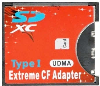 Adapter SD do CF Type I SDHC SDXC Compact Flash