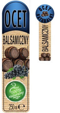 OCET GRUSZKOWY - Etykieta 250ml, naklejka 8 szt