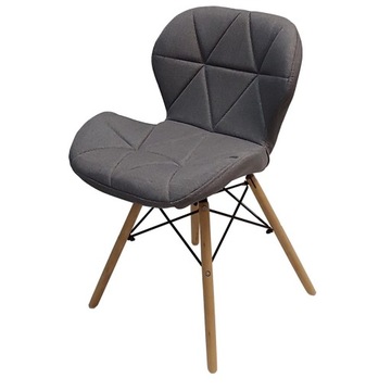 Krzesło ELIOT FABRIC szary melanż materiał tapicerowane