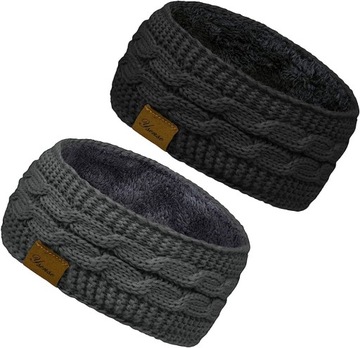 ZESTAW OPASEK NA GŁOWĘ NA ZIMĘ POLAR ELASTYCZNA