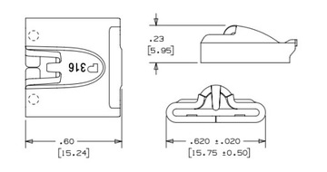 PANDUIT Замок со стальной лентой 7,9 316 MTHEH-C316