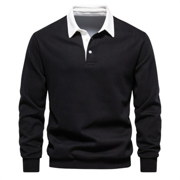 Nowa Kolekcja Męskich Swetrów Polo Z Długim Rękawem, Idealnych Na Co Dzień