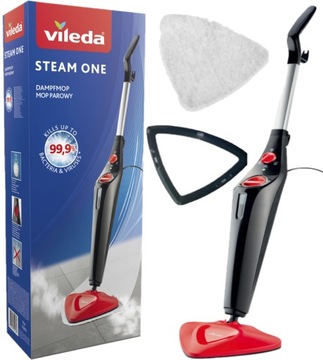 Vileda MOP PAROWY STEAM ELEKTRYCZNY 1550w + wkład ZESTAW NOWY