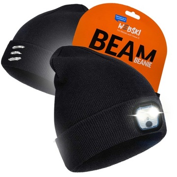 Czapka SPORTOWA Z MOCNĄ LATARKĄ CZOŁOWĄ LED USB