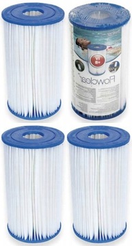 4 X Filtr BESTWAY IV INTEX B Wkład Filtrujacy Filtracyjny Pompa Basen 58095