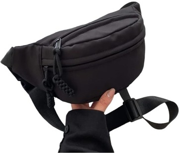 NERKA SASZETKA DAMSKA CZARNA POJEMNA LEKKA WAKACYJNA PODRÓŻNA ŚWIETNA