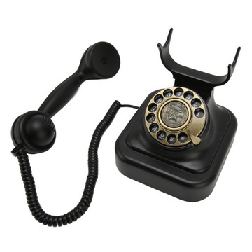 Винтажный телефон с коричневым циферблатом