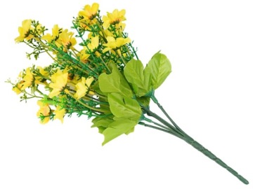 БУКЕТ ИСКУССТВЕННЫХ ЦВЕТОВ 32см ВЕСЕННИЕ ЦВЕТЫ КОСМОС ЖЕЛТЫЙ ЦВЕТОК КРЕМОВЫЙ