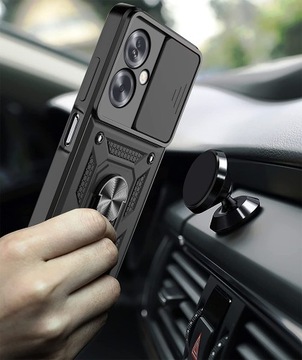 Чехол для Oppo A79 5G ARMOR SLIDE RING BACK CASE + ЗАЩИТНОЕ СТЕКЛО 9H