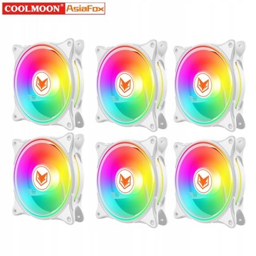 6-1PC COOLMOON 12cm łożysko hydrauliczne komputer