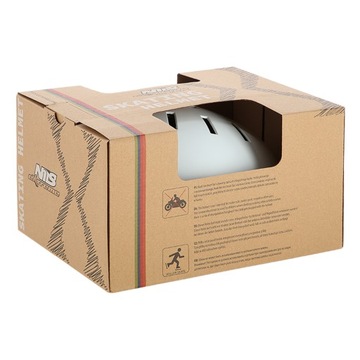 БЕЛЫЙ ШЛЕМ NILS MTW03 РАЗМЕР M (52-59 см) ДЛЯ РОЛИКОВОГО ВЕЛОСИПЕДА