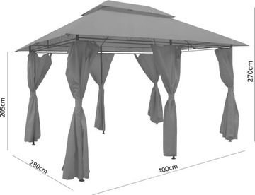 УСТРОЙСТВО ПАВИЛЬОНА ДЛЯ ВЕЧЕРИНКИ БЕСЕДКА-ШАТРА 3х4х2,65 м