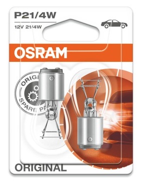 ŻARÓWKI OSRAM P21/4W ORIGINAL 12V 2SZT BAZ15D