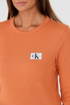 CALVIN KLEIN Pomarańczowy longsleeve S