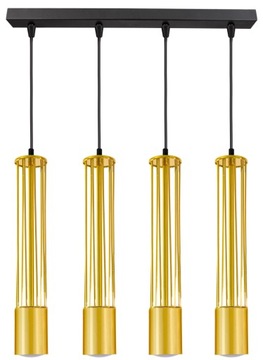 LAMPA WISZĄCA SUFITOWA ŻYRANDOL ZŁOTA TUBA LED