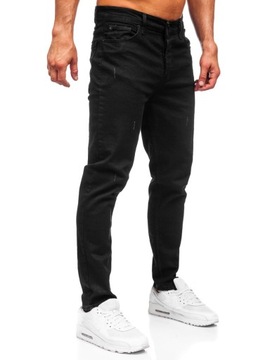 SPODNIE JEANSOWE MĘSKIE SLIM FIT CZARNE 6495 DENLEY_36/XL