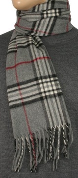 Серый элегантный мужской шарф V.Fraas Cashmink