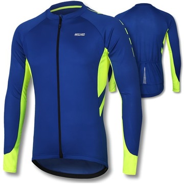 BLUZA ROWEROWA MĘSKA KOLARSKA TERMOAKTYWNA DŁUGI RĘKAW MTB DN ARSUXEO L