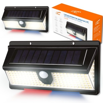 MOCNA LAMPA SOLARNA PANEL HALOGEN LED CZUJNIK ZMIERZCHU 30W ULICZNA