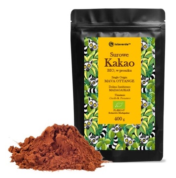 NOWOŚĆ Surowe kakao BIO MADAGASKAR 400g Trinitario Criollo Forastero