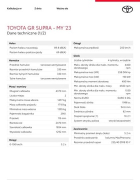 Toyota Supra V 2.0 258KM 2023 Toyota Supra, zdjęcie 16