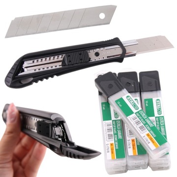 100 шт. сломанное лезвие и нож для поклейки обоев на картонные коробки, лезвия ножа для наклеивания обоев 18 мм