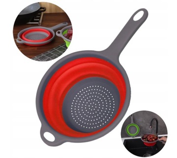 SILIKONOWY DURSZLAK SITKO CEDZAK Z RĄCZKĄ 40 cm