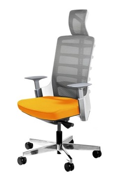 Fotel SPINELLY Żółty Biurowy Krzesło Ergonomiczny