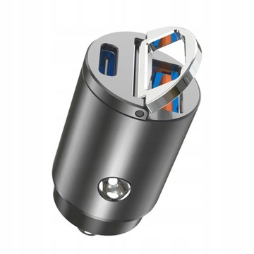 NOWA ładowarka samochodowa Mini Dual USB Type-C PD