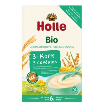 HOLLE кашка біо дітей 3 зерна 6 міс.+ безглютенова