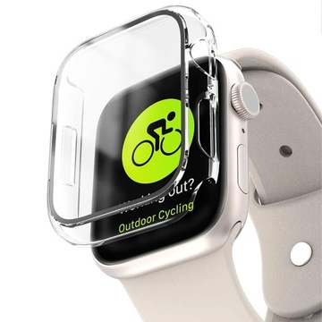 ETUI 2w1 DO APPLE WATCH 4/5/6/SE 40mm SZKŁO HARTOWANE CLEAR NAKŁADKA
