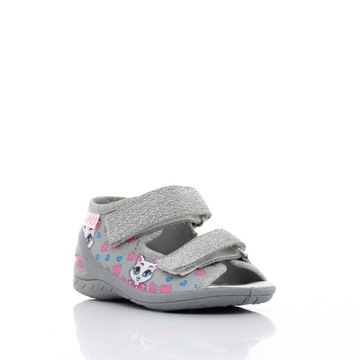 KAPCIE SANDAŁY DZIECIĘCE DLA DZIEWCZYNKI SZKOLNE KOTEK ARS D176 R.24