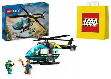 LEGO klocki City Helikopter ratunkowy / 60405 + torba prezentowa