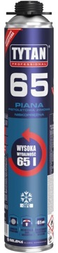 Piana Montażowa 65 Tytan Professional 750ml Wypełniania Uszczelnia Izoluje