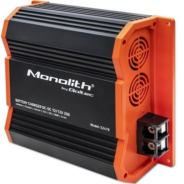 QOLTEC DC-DC MONOLITH DO AKUMULATORÓW LIFEPO4 AGM 12V-12V | 20A | 250W